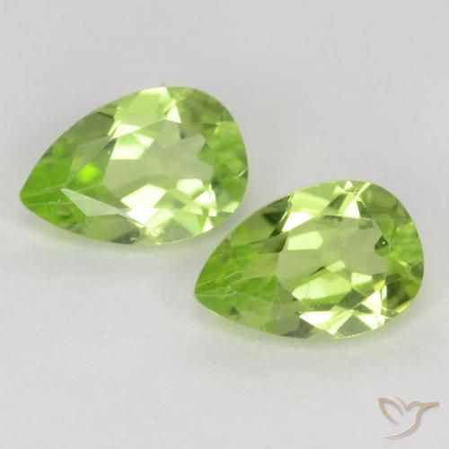 0.89ctw Naturale Verde chiaro e vivace Peridoto, Forma a pera, VVS-VS