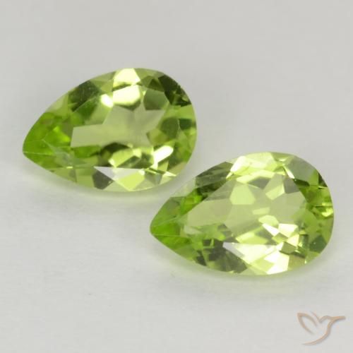 0.79ctw Naturale Verde chiaro e vivace Peridoto, Forma a pera, VVS-VS