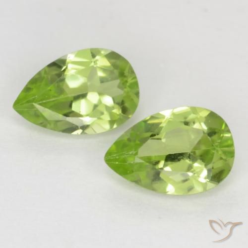0.88ctw Naturale Verde chiaro e vivace Peridoto, Forma a pera, VVS-VS