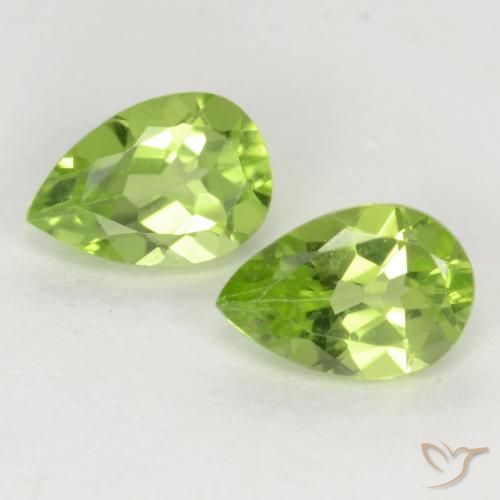 0.87ctw Naturale Verde chiaro Peridoto, Forma a pera, VVS-VS