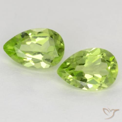 0.84ctw Naturale Verde chiaro Peridoto, Forma a pera, VVS-VS