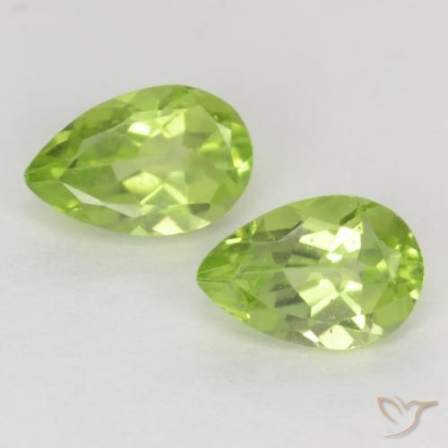 0.94ctw Naturale Verde chiaro Peridoto, Forma a pera, VVS-VS