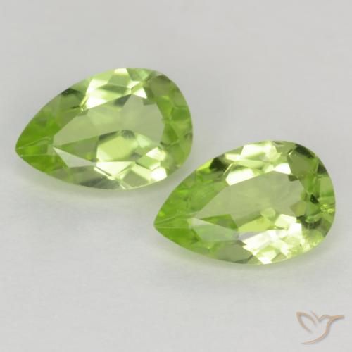 0.88ctw Naturale Verde chiaro Peridoto, Forma a pera, VVS-VS
