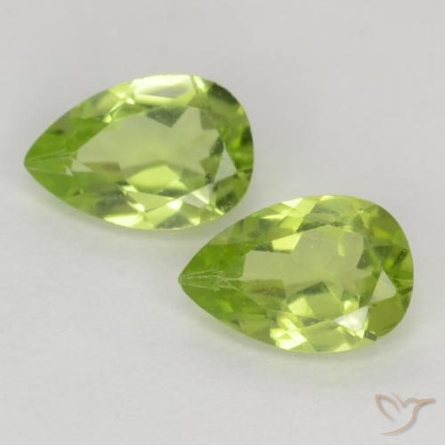 0.89ctw Naturale Verde chiaro e vivace Peridoto, Forma a pera, VVS-VS