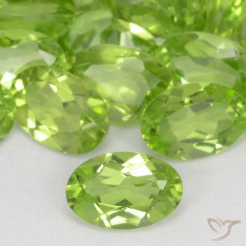 0.49ct Naturale Verde chiaro e vivace Peridoto, Ovale, VS