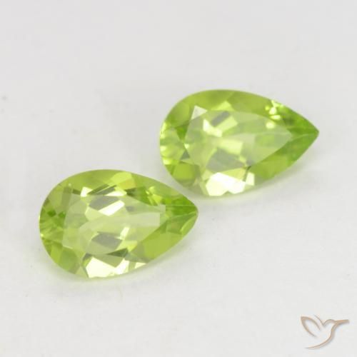 0.90ctw Naturale Verde giallastro vivace Peridoto, Forma a pera, VVS-VS