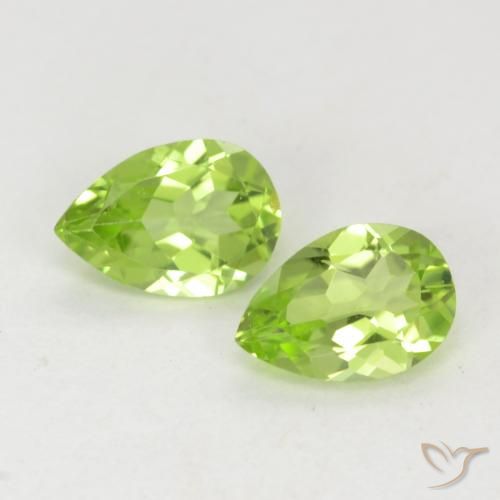 0.88ctw Naturale Verde chiaro e vivace Peridoto, Forma a pera, VVS-VS