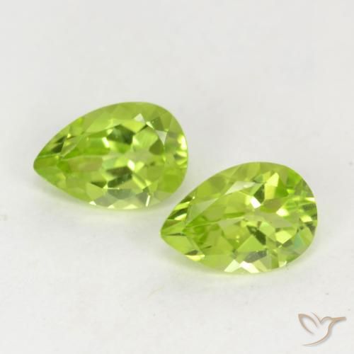 0.93ctw Naturale Verde giallastro vivace Peridoto, Forma a pera, VVS-VS