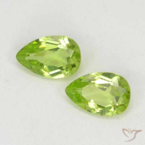0.96ctw Naturale Verde medio-chiaro Peridoto, Forma a pera, VVS-VS