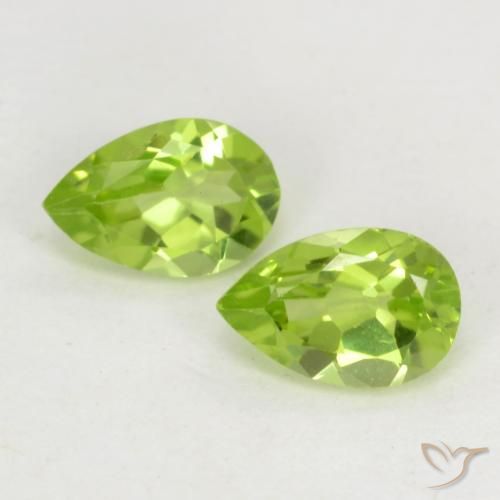 0.96ctw Naturale Verde chiaro e vivace Peridoto, Forma a pera, VVS-VS