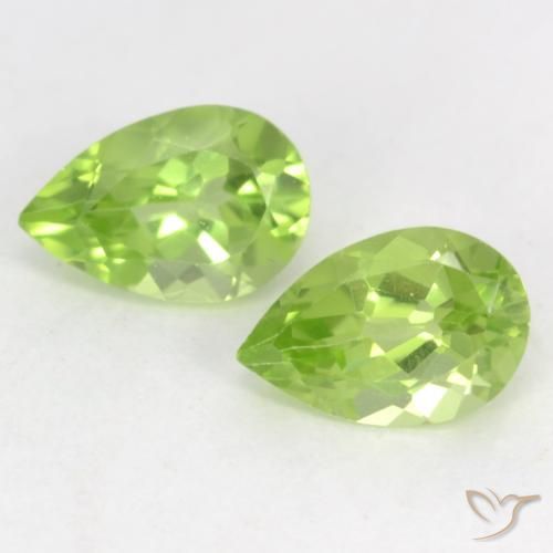 0.93ctw Naturale Verde chiaro e vivace Peridoto, Forma a pera, VVS-VS
