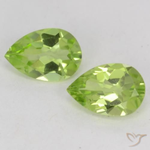0.83ctw Naturale Verde chiaro e vivace Peridoto, Forma a pera, VVS-VS