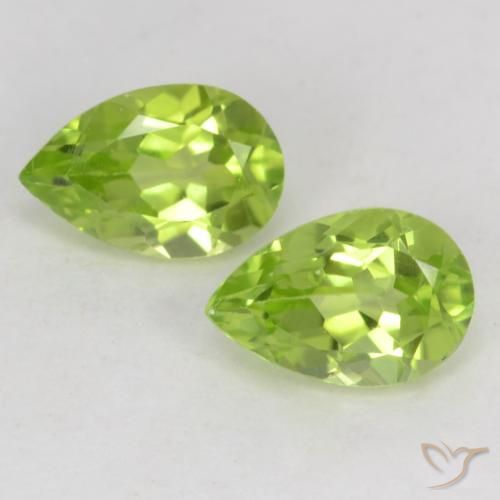 0.99ctw Naturale Verde chiaro e vivace Peridoto, Forma a pera, VVS-VS