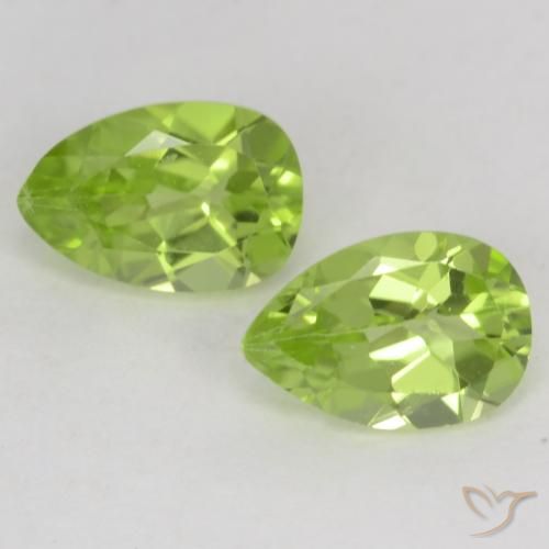 0.93ctw Naturale Verde chiaro e vivace Peridoto, Forma a pera, VVS-VS