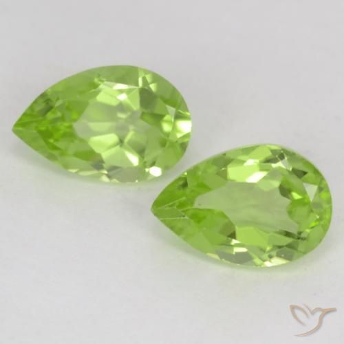 0.91ctw Naturale Verde chiaro e vivace Peridoto, Forma a pera, VVS-VS