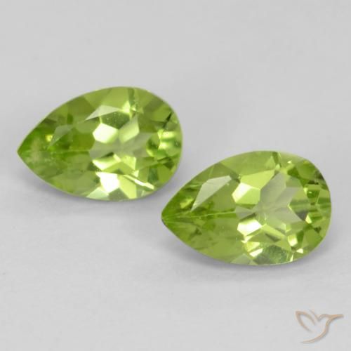 0.87ctw Naturale Verde medio Peridoto, Forma a pera, VVS-VS
