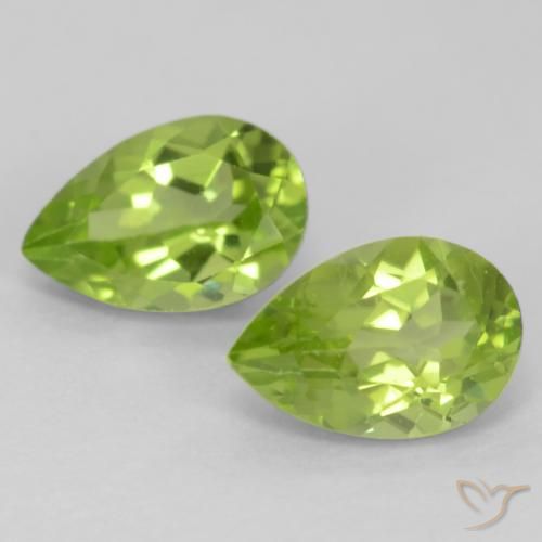 0.97ctw Naturale Verde chiaro e vivace Peridoto, Forma a pera, VVS-VS