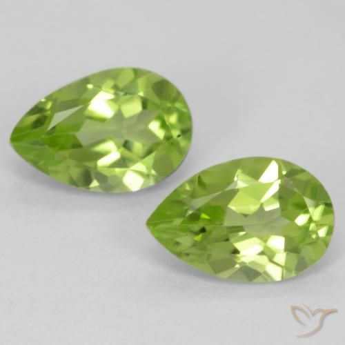 0.90ctw Naturale Verde chiaro e vivace Peridoto, Forma a pera, VVS-VS
