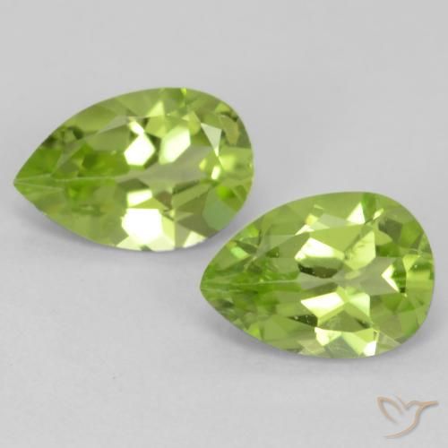 0.81ctw Naturale Verde chiaro e vivace Peridoto, Forma a pera, VVS-VS