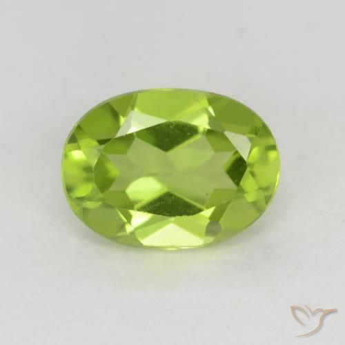 1.49ct Naturale Verde medio Peridoto, Ovale, VVS-VS