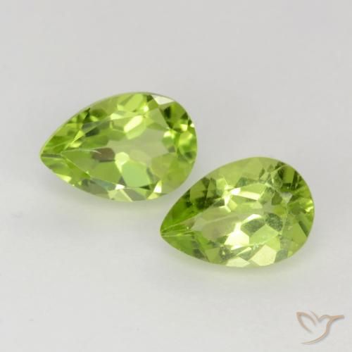 0.91ctw Naturale Verde chiaro e vivace Peridoto, Forma a pera, VVS-VS