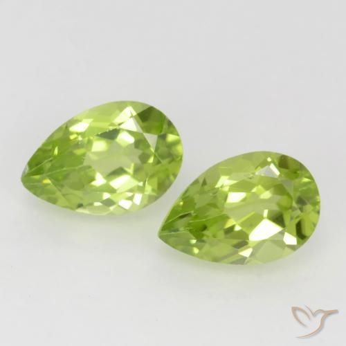 1.03ctw Naturale Verde chiaro e vivace Peridoto, Forma a pera, VVS-VS
