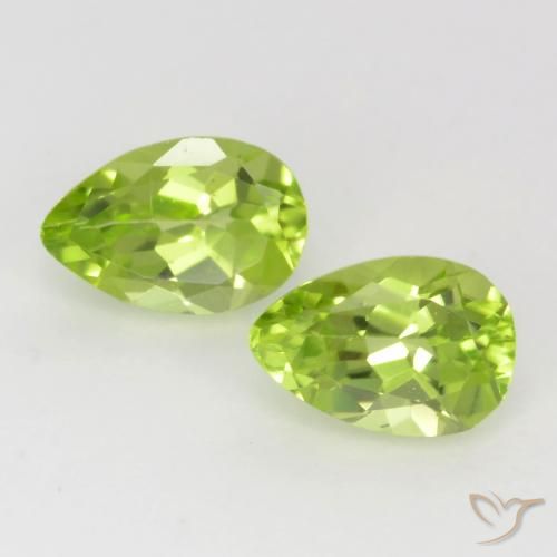 0.91ctw Naturale Verde chiaro e vivace Peridoto, Forma a pera, VVS-VS