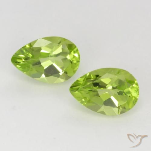 0.88ctw Naturale Verde chiaro e vivace Peridoto, Forma a pera, VVS-VS