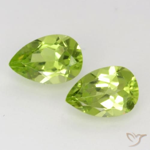0.93ctw Naturale Verde acceso Peridoto, Forma a pera, VVS-VS