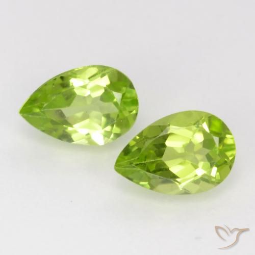 1.01ctw Naturale Verde chiaro e vivace Peridoto, Forma a pera, VVS-VS