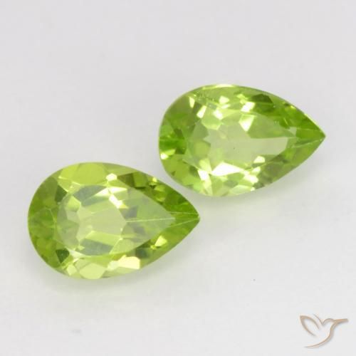 Gemme di Peridoto Verde chiaro e vivace naturale da 1.01 ct, Forma a pera, VVS-VS
