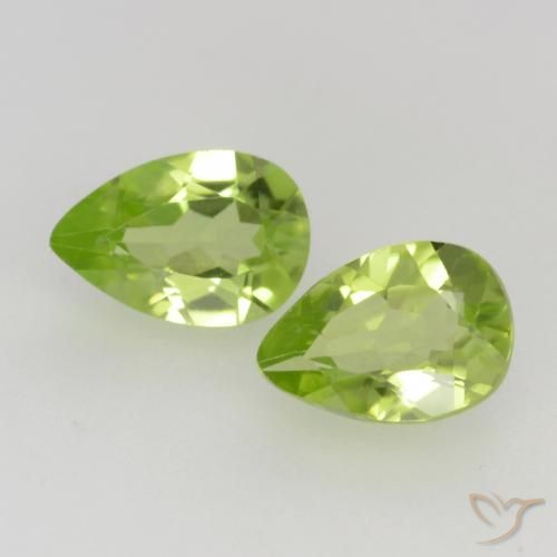 0.82ctw Naturale Verde chiaro e vivace Peridoto, Forma a pera, VVS-VS