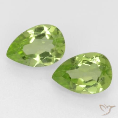 0.91ctw Naturale Verde chiaro e vivace Peridoto, Forma a pera, VVS-VS