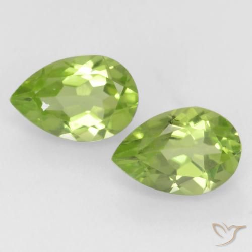 0.91ctw Naturale Verde chiaro e vivace Peridoto, Forma a pera, VVS-VS