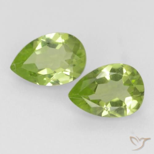 0.74ctw Naturale Verde chiaro e vivace Peridoto, Forma a pera, VVS-VS