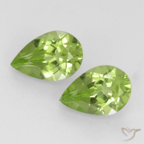 0.89ctw Naturale Verde chiaro e vivace Peridoto, Forma a pera, VVS-VS