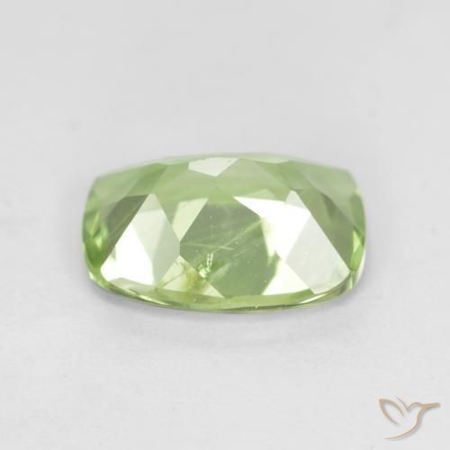 Peridoto Verde Pera Pallido naturale da 1.29 ct, Cuscino, VS-SI