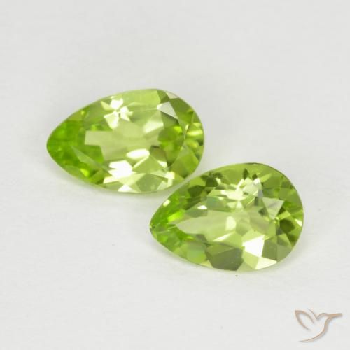 0.81ctw Naturale Verde giallastro Peridoto, Forma a pera, VVS-VS
