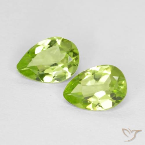 0.77ctw Naturale Verde chiaro e vivace Peridoto, Forma a pera, VVS-VS
