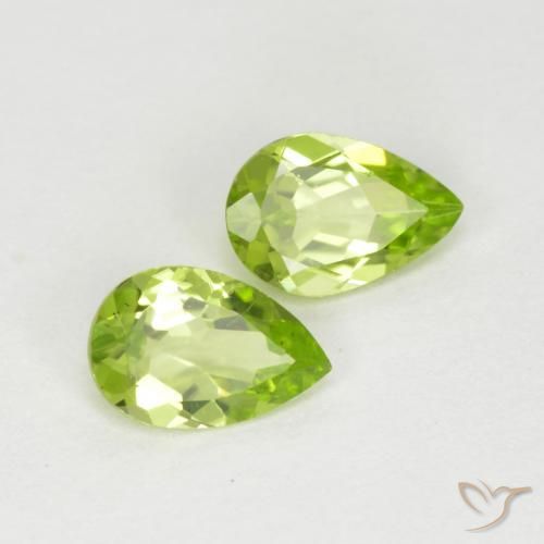 Gemme di Peridoto Verde acceso naturale da 0.79 ct, Forma a pera, VVS-VS
