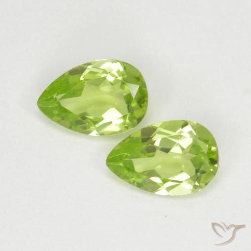 0.91ctw Naturale Verde chiaro e vivace Peridoto, Forma a pera, VVS-VS