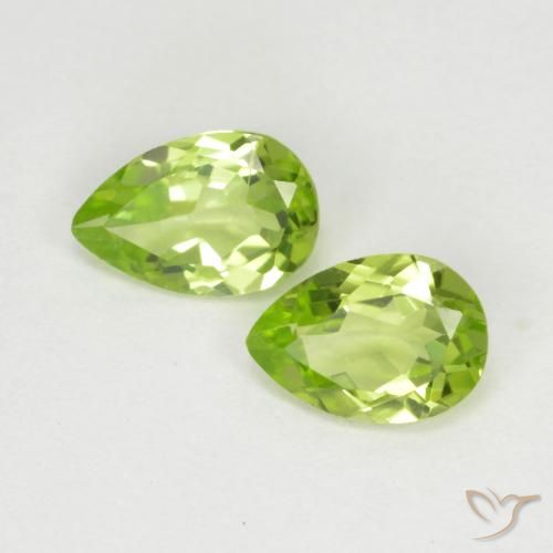 0.87ctw Naturale Verde chiaro e vivace Peridoto, Forma a pera, VVS-VS