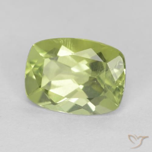 Peridoto Verde lime naturale da 1.26 ct, Cuscino, VVS-VS