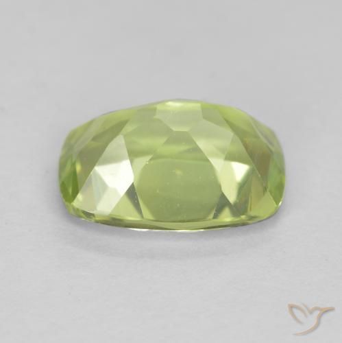 Peridoto Verde lime naturale da 1.26 ct, Cuscino, VVS-VS