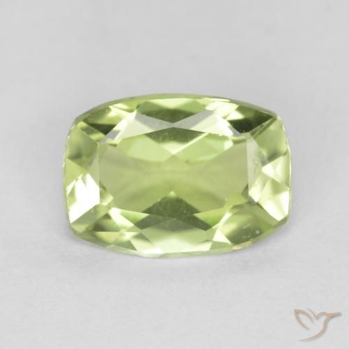 0.99ct Naturale Verde chiaro Peridoto, Cuscino, VVS-VS