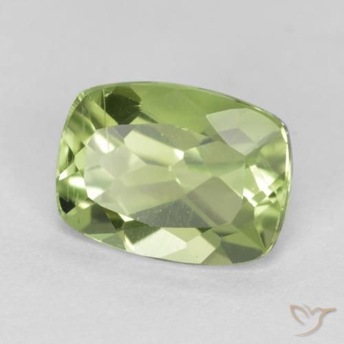 Peridoto Verde chiaro e vivace naturale da 1.44 ct, Cuscino, VS