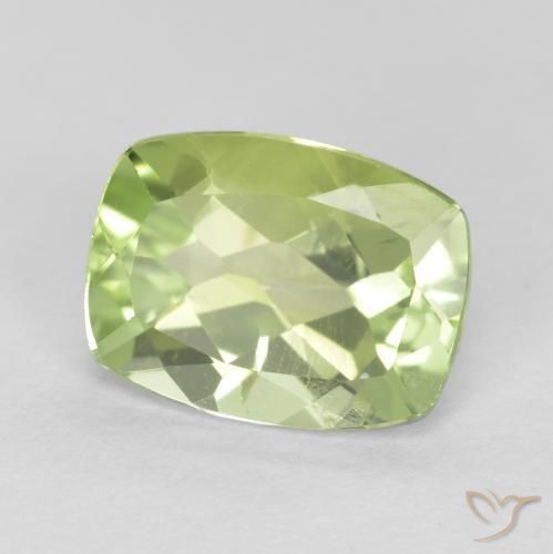 Peridoto Verde chiaro e vivace naturale da 1.41 ct, Cuscino, VS