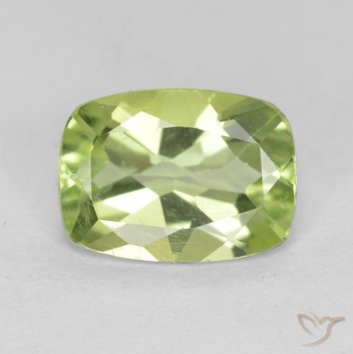 1.14ct Naturale Verde chiaro e vivace Peridoto, Cuscino, VS