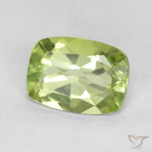 Peridoto Verde chiaro e vivace naturale da 1.14 ct, Cuscino, VS