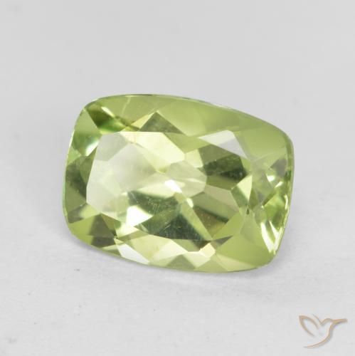 Peridoto Verde medio naturale da 1.31 ct, Cuscino, VVS-VS